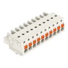 WAGO - 1-Leiter-Federleiste, Drücker, Push-in CAGE CLAMP®, lichtgrau