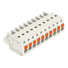 WAGO - 1-Leiter-Federleiste, Drücker, Push-in CAGE CLAMP®, lichtgrau