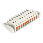 WAGO - 1-Leiter-Federleiste, Drücker, Push-in CAGE CLAMP®, lichtgrau