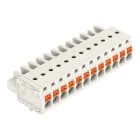 WAGO - 1-Leiter-Federleiste, Drücker, Push-in CAGE CLAMP®, lichtgrau