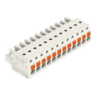 WAGO - 1-Leiter-Federleiste, Drücker, Push-in CAGE CLAMP®, lichtgrau
