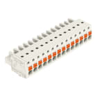 WAGO - 1-Leiter-Federleiste, Drücker, Push-in CAGE CLAMP®, lichtgrau