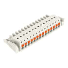WAGO - 1-Leiter-Federleiste, Drücker, Push-in CAGE CLAMP®, lichtgrau
