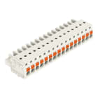 WAGO - 1-Leiter-Federleiste, Drücker, Push-in CAGE CLAMP®, lichtgrau