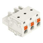 WAGO - 1-Leiter-Federleiste, Drücker, Push-in CAGE CLAMP®, lichtgrau