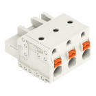 WAGO - 1-Leiter-Federleiste, Drücker, Push-in CAGE CLAMP®, lichtgrau