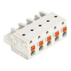 WAGO - 1-Leiter-Federleiste, Drücker, Push-in CAGE CLAMP®, lichtgrau