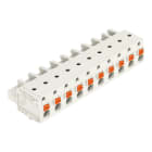 WAGO - 1-Leiter-Federleiste, Drücker, Push-in CAGE CLAMP®, lichtgrau