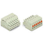 WAGO - 1-Leiter-Federleiste, Drücker, Push-in CAGE CLAMP®, lichtgrau