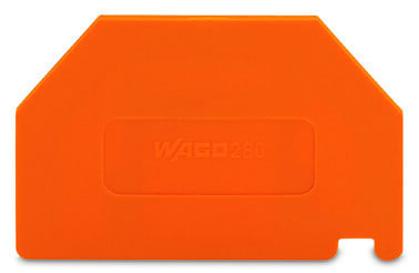 WAGO - Trennwand, 2mm dick, überstehend, orange
