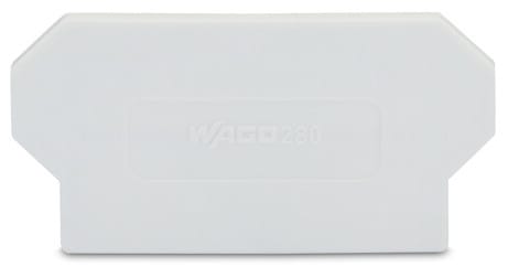 WAGO - Trennwand, 2mm dick, überstehend, lichtgrau