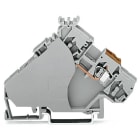 WAGO - 3-Leiter-Aktoreneinspeiseklemme, mit farbigen Leitereinführungen, 2,5mm², grau