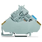 WAGO - 2-Leiter-Aktorenklemme, mit farbig bedruckten Leitereinführungen, 2,5mm², grau