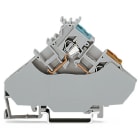 WAGO - 3-Leiter-Initiatoreneinspeiseklemme, mit farbigen Leitereinführungen, 2,5mm², grau