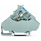 WAGO - 2-Leiter-Aktoreneinspeiseklemme, mit farbigen Leitereinführungen, 2,5mm², grau