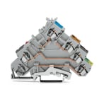 WAGO - 4-Leiter-Initiatorenklemme, LED rot, für NPN-(minus-)schaltende Initiatoren, grau