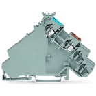WAGO - 4-Leiter-Initiatoreneinspeiseklemme, mit farbigen Leitereinführungen, 2,5mm², grau
