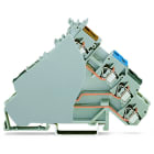 WAGO - 4-Leiter-Initiatorenklemme, f.PNP (plus)-schaltende Initiatoren, für Sicherungsstecker, grau