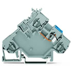 WAGO - 2-Leiter-Aktoreneinspeiseklemme, mit farbigen Leitereinführungen, 2,5mm², grau