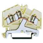 WAGO - 3-Leiter-Schirmleiterklemme, 2,5mm², mittige Beschriftung, weiß