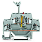 WAGO - Bauelementklemme, Doppelstock, LED rot, grau