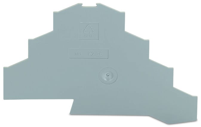 WAGO - Abschluss- und Zwischenplatte, 1mm dick, grau