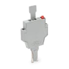 WAGO - Sicherungsstecker, mit Lasche, für G-Sicherungseinsätze 5x20mm und 5x25mm, grau