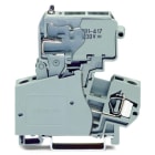 WAGO - 2-Leiter-Sicherungsklemme, schwenkbarer Sicherungshalter, für G-Sicherungseinsatz ¼''x1'', grau
