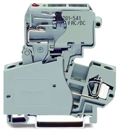 WAGO - 2-Leiter-Sicherungsklemme, schwenkbarer Sicherungshalter, für G-Sicherungseinsatz ¼''x1¼'', grau