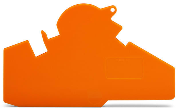 WAGO - Abschluss- und Trennplatte, 1,5mm dick, mit Plombiermöglichkeit, orange