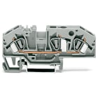 WAGO - 3-Leiter-Durchgangsklemme, 6mm², mit Prüfmöglichkeit, grau