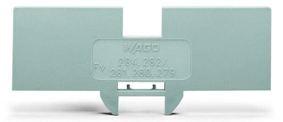 WAGO - Reduzierabdeckplatte, 1mm dick, nur für 2 Leiter-Klemme 283-601, grau