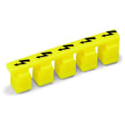 WAGO - Warnabdeckung, für 5 Klemmen, mit schwarzem Blitzpfeil, gelb