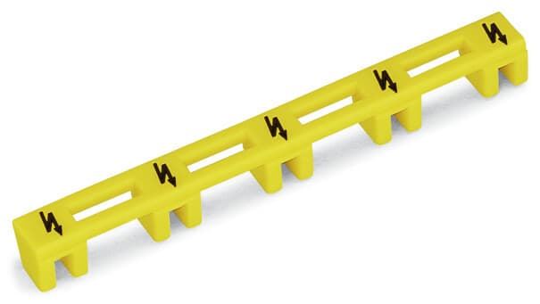 WAGO - Warnabdeckung, für 5 Klemmen, mit schwarzem Blitzpfeil, gelb
