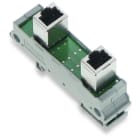 WAGO - Übergabemodul, RJ-45, mit Leistungskontakten cross-over