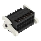 WAGO - 1-Leiter-Federleiste- 2-reihig, CAGE CLAMP®, 1,5mm², schwarz