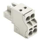 WAGO - 2-Leiter-Federleiste, Push-in CAGE CLAMP®, 2,5mm², lichtgrau