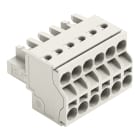WAGO - 2-Leiter-Federleiste, Push-in CAGE CLAMP®, 2,5mm², lichtgrau