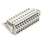 WAGO - 2-Leiter-Federleiste, Push-in CAGE CLAMP®, 2,5mm², lichtgrau
