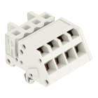 WAGO - 1-Leiter Federleiste, abgewinkelt, CAGE CLAMP®, 2,5mm², lichtgrau