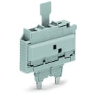 WAGO - Sicherungsstecker, mit Lasche, für G-Sicherungseinsatz ¼''x1¼'', grau