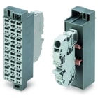 WAGO - Potentialblock, Aufdruck 1-24, mit 1 Einspeiseklemme + Abschlussplatte, dunkelgrau