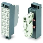 WAGO - Potentialblock, Aufdruck 1-24, mit 1 Einspeiseklemme + Abschlussplatte, dunkelgrau