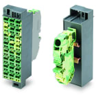 WAGO - Potentialblock, Aufdruck 1-24, mit 1 Einspeiseklemme + Abschlussplatte, dunkelgrau