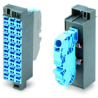 WAGO - Potentialblock, Aufdruck 1-24, mit 1 Einspeiseklemme + Abschlussplatte, dunkelgrau