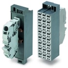 WAGO - Potentialblock, Aufdruck 1-24, mit 2 Einspeiseklemmen + Abschlussplatte, dunkelgrau