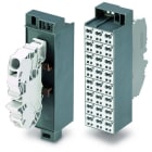 WAGO - Potentialblock, Aufdruck 1-24, mit 1 Einspeiseklemme + Abschlussplatte, dunkelgrau