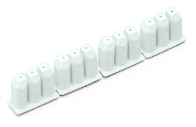 WAGO - Isolierungsstopp, 0,08 - 0,2mm² ''e'' (0, 14mm² ''f''), 4x3 Stück / Strang, weiß