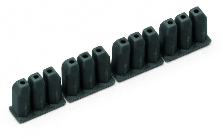 WAGO - Isolierungsstopp, 0,25 - 0,5mm² ''e+f'', 4x3 Stück / Strang, dunkelgrau