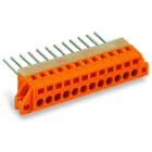 WAGO - Durchführungsklemme, Leiter-/Wickelstiftanschluss, Blechdicke 1,5mm, orange